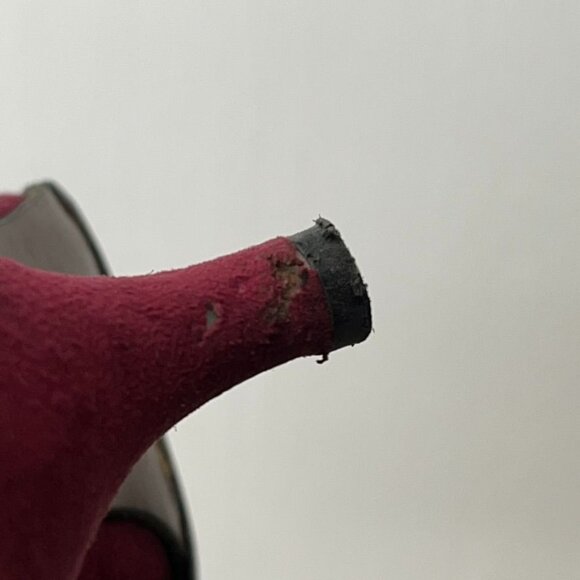 Walter Steiger Maroon Suede Victorian Kitten Heels Size 6 - Picture 6 of 13